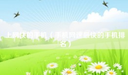 上网快的手机（手机网速最快的手机排名）