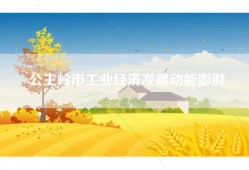 公主岭市工业经济发展动能澎湃