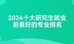 2024十大研究生就业前景好的专业排名