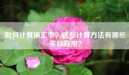 如何计算换汇率？这些计算方法有哪些实际应用？