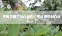 手机版音乐制作软件（手机音乐制作软件app）
