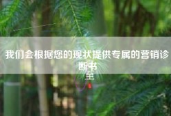 我们会根据您的现状提供专属的营销诊断书