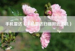 手机雷达（手机雷达扫描附近手机）