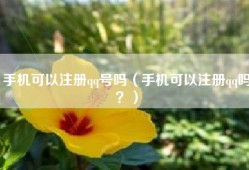 手机可以注册qq号吗（手机可以注册qq吗？）