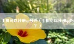 手机可以注册qq号吗（手机可以注册qq吗？）