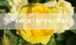 国产手机厂家（国产手机厂家排行）