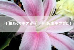 手机版求生之路（手机版求生之路2）