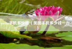 meitu手机多少钱（美图手机多少钱一台v8）