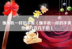 像手机一样的手表（像手机一样的手表他是几百几千的）