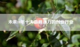 未来10年十大最具潜力的创业行业