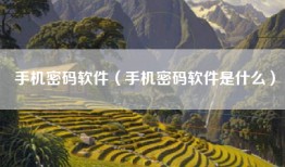 手机密码软件（手机密码软件是什么）