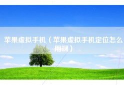 苹果虚拟手机（苹果虚拟手机定位怎么用啊）