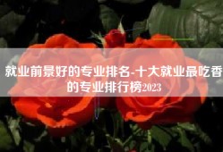 就业前景好的专业排名-十大就业最吃香的专业排行榜2023
