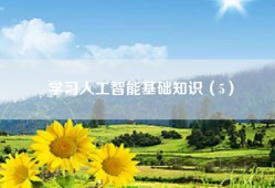 学习人工智能基础知识（5）