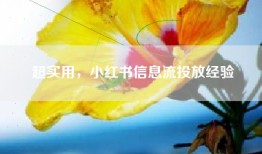 超实用，小红书信息流投放经验