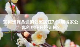 如何选择合适的公寓居住？深圳城家公寓的居住环境如何？