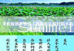 手机版钢琴软件（有哪些比较好的手机钢琴软件）