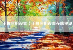 手机照相设置（手机照相设置在哪里设置）