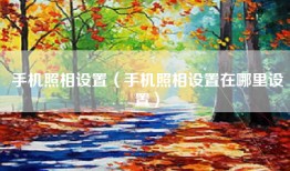 手机照相设置（手机照相设置在哪里设置）