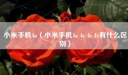 小米手机4a(小米手机4a 4c 4s 4x有什么区别)