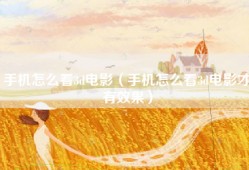 手机怎么看3d电影（手机怎么看3d电影才有效果）