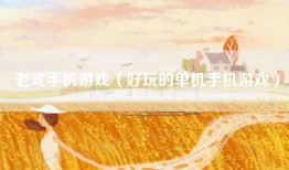 老式手机游戏（好玩的单机手机游戏）