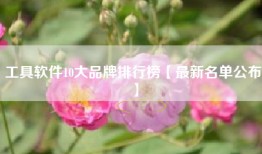 工具软件10大品牌排行榜【最新名单公布】