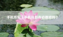手机残影（手机残影有必要修吗）