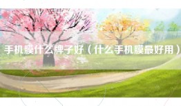 手机膜什么牌子好（什么手机膜最好用）