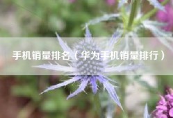 手机销量排名（华为手机销量排行）