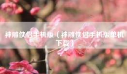神雕侠侣手机版（神雕侠侣手机版单机下载）