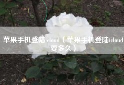 苹果手机登陆icloud（苹果手机登陆icloud要多久）