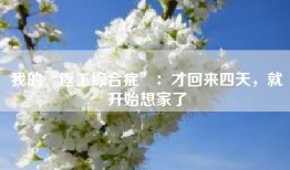 我的“返工综合症”：才回来四天，就开始想家了