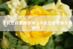 手机怎样更换字体（手机怎样更换字体颜色）
