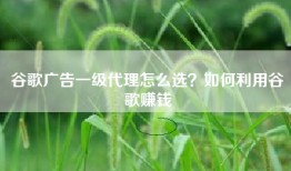 谷歌广告一级代理怎么选？如何利用谷歌赚钱