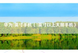华为7英寸手机（7英寸以上大屏手机）