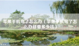 苹果手机弯了怎么办（苹果手机弯了怎么办修要多少钱）