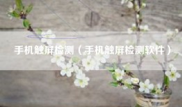 手机触屏检测（手机触屏检测软件）