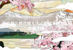 手机怎么修改输入法（荣耀手机怎么修改输入法）