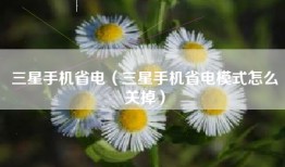三星手机省电（三星手机省电模式怎么关掉）