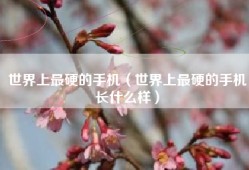 世界上最硬的手机（世界上最硬的手机长什么样）
