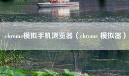 chrome模拟手机浏览器（chrome 模拟器）