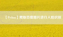 【Python】爬取百度图片进行人脸识别