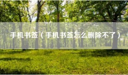 手机书签（手机书签怎么删除不了）