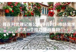 现在开代理记账公司挣钱吗？市场需求扩大10个技巧提高盈利