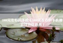 1000元左右的手机（1000元左右的手机哪款性价比最高）