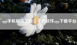 app手机软件下载（手机软件app下载平台）