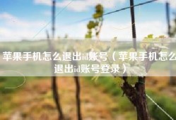苹果手机怎么退出id账号（苹果手机怎么退出id账号登录）
