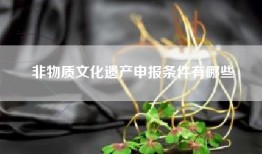 非物质文化遗产申报条件有哪些