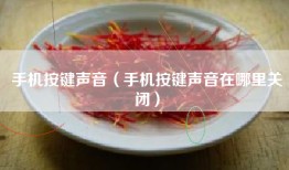 手机按键声音（手机按键声音在哪里关闭）